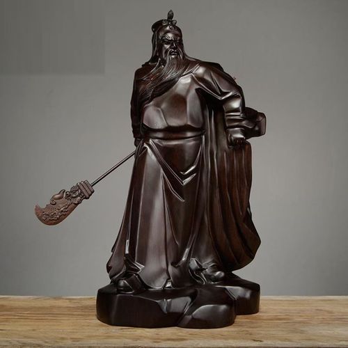 拿刀关公神像实木佛像摆件大号关羽家用供奉武财神镇宅关二爷客厅