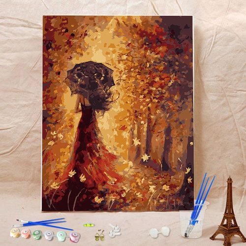 弋尘茉冉数字油画人物情侣抽象欧式古典手绘油彩装饰画舞动芭蕾系列