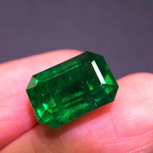 06克拉天然祖母绿裸石戒面绿宝石颜色浓郁长方形沃顿绿珠宝