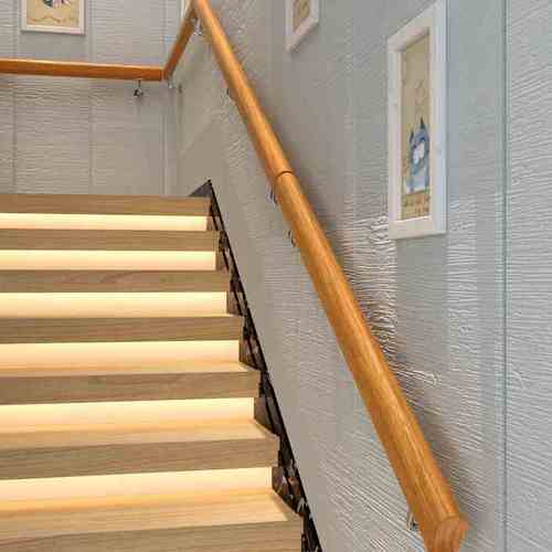 靠墙木楼梯扶手实木欧式家用幼儿园老人室内别墅阁楼防滑扶手简约