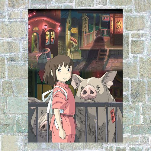 狼天影 千与千寻海报电影墙贴墙纸学生宿舍定制周边寝室房间贴画自粘