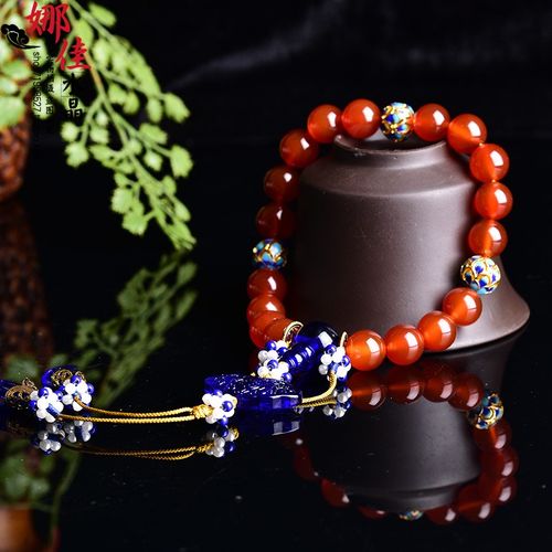 天然红玛瑙宫廷清十八子手串手持佛珠念珠手链延禧攻略如懿传压襟