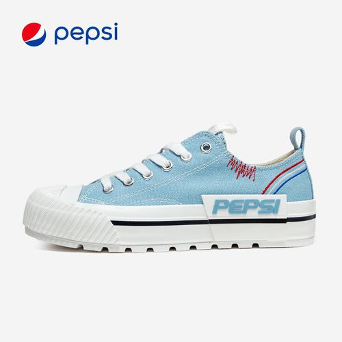 pepsi百事饼干帆布鞋女鞋夏季低帮透气休闲鞋撞色ins潮布鞋板鞋女