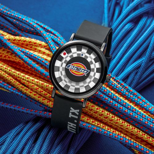 {专属}dickies旗舰店潮流彩色小标靶硅胶手表女情侣手表男cl-93