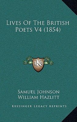 【预售】lives of the british poets v4 (1854)