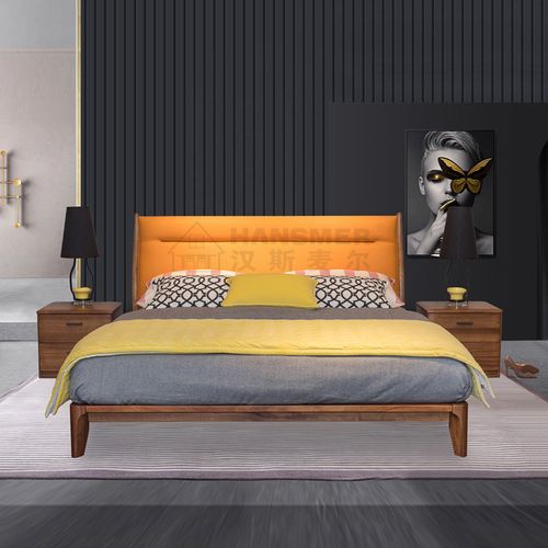 汉斯麦尔|hansmer 黄檀双人床 卧室 现代 原木精工 无现货