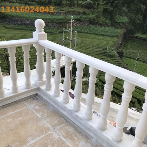 汉白玉别墅罗马柱花瓶柱围墙围栏天然大理石栏杆护栏阳台石柱扶手