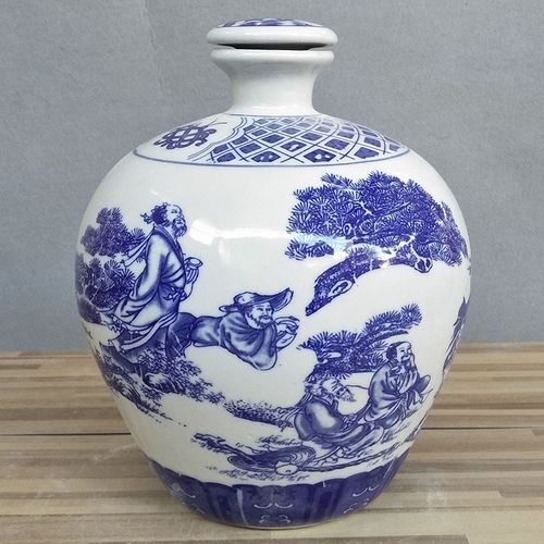 秋季新5斤装10斤景德镇青花瓷陶瓷酒瓶酒坛子小口空密封酒壶酒ywt