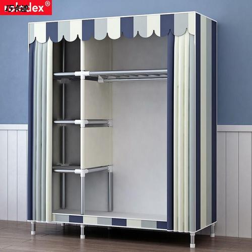 布衣柜全钢架加粗加厚布套外罩防尘租房家用结实简易收纳挂衣橱