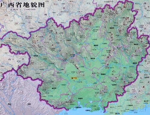 广西壮族自治区地图挂图1.