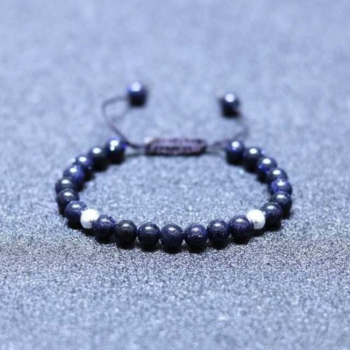 蓝砂石星空转运珠手链水晶手绳女学生韩版编织简约仙气质闺蜜礼物