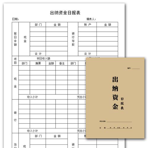 出纳资金日报表公司企业单位财务记账本会计用品日常开支明细表