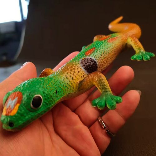 彩色深色蜥蜴精致儿童玩具过家家认知教具仿真逼真精致壁虎