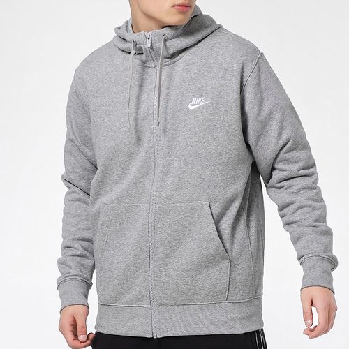 nike耐克灰色外套男装2022春季新款运动服针织连帽夹克开衫bv2649