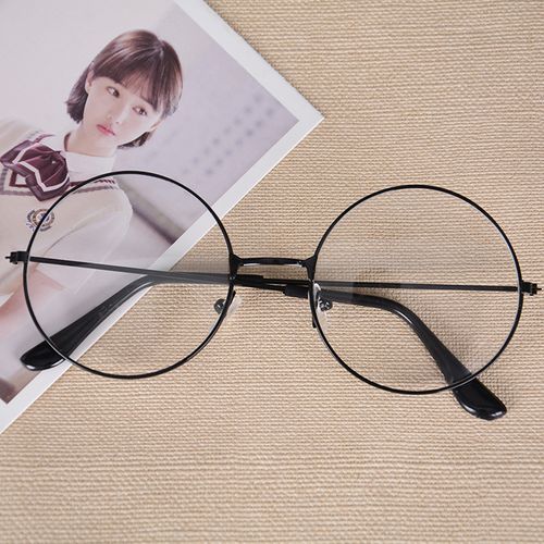 文艺复古圆形眼镜 网红同款潮女 框架平光镜圆框原宿风眼镜软萌妹