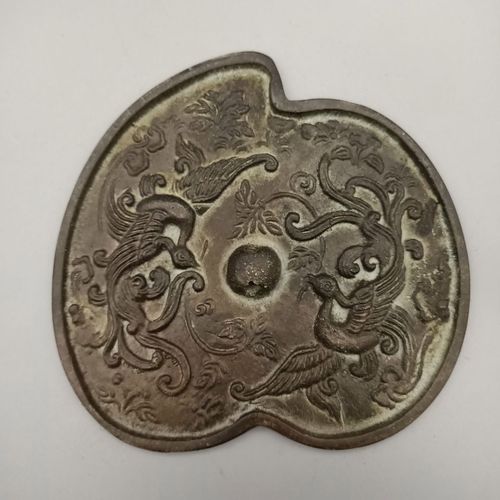 精品仿古做旧铜器 收藏 双凤铜镜 工艺精湛 雕刻精美工艺品摆件