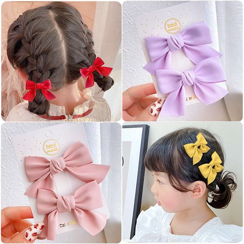 儿童韩国蝴蝶结发夹头饰宝宝发卡碎发小夹子女童边夹