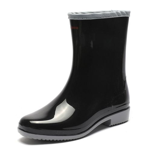 天然橡胶雨鞋雨鞋女士防滑时尚款外穿秋冬雨靴洗车鞋中筒胶鞋厨房买菜