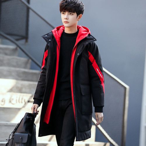 冬季棉衣男韩版潮流中长款加厚外套青少年羽绒棉袄高中生学生棉服
