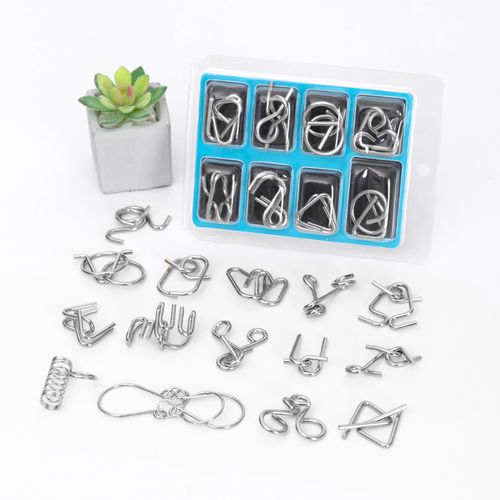 解环智力扣高难度九连环儿童益智玩具解扣解锁金属连环铁环鲁班锁