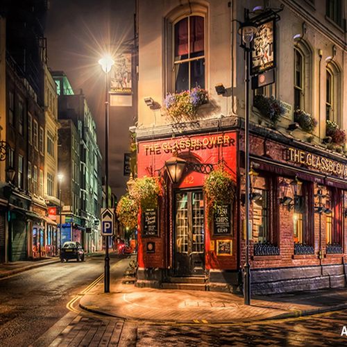 高档复古壁d画怀旧壁纸街啡咖景馆街道8d奶茶店建筑个性平方米奢