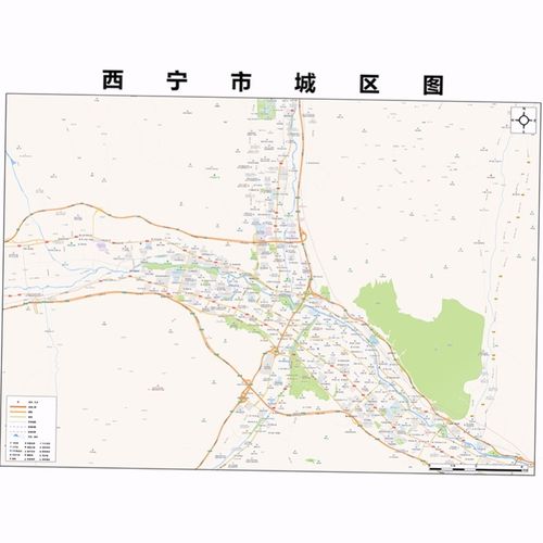 2021新款西宁市地图贴图 办公室挂图 高清防水墙壁装饰画定制地图