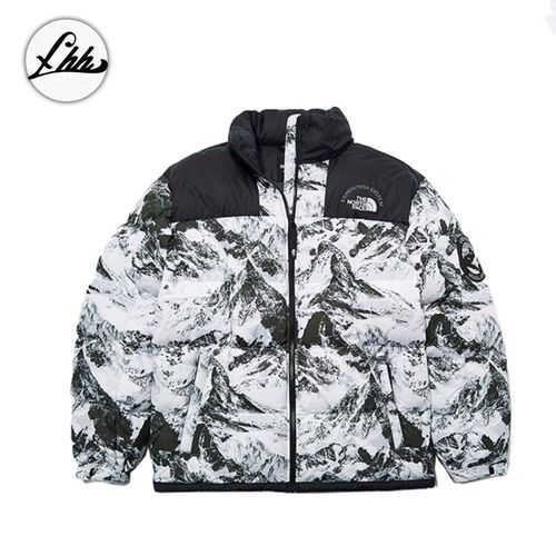 韩国代购the north face北面21冬鹅绒限量拼色保暖立领雪山羽绒服