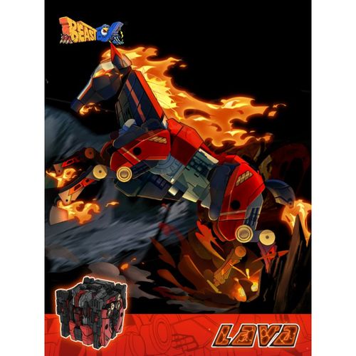 52·to ys猛兽匣熔岩烈马52toys变形玩具系列方块机甲手办模型限量版