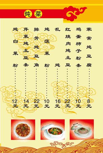 海报印制208海报展板素材(制作)4554古典菜谱炖菜