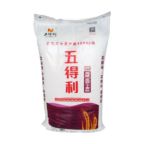 五得利面粉五十斤四星高筋小麦面粉25kg高筋馒头包子饼餐饮专用