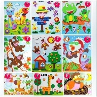 海绵手工制作幼儿园泡沫彩纸卡纸墙贴立体花朵diy软