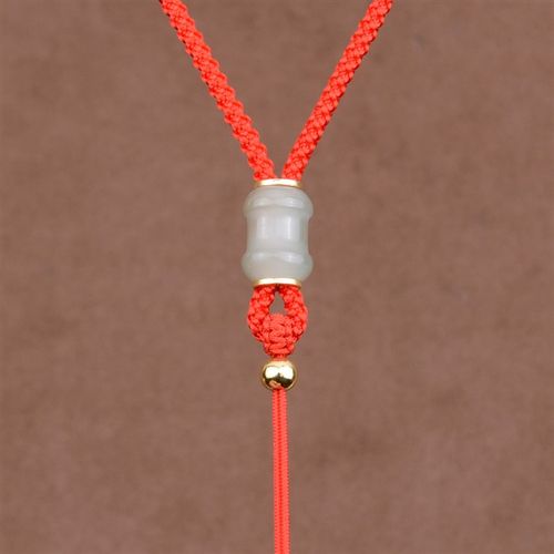 青海料和田玉手编吊坠挂绳玉牌玉佩挂件绳子玉器貔貅挂脖项链配绳