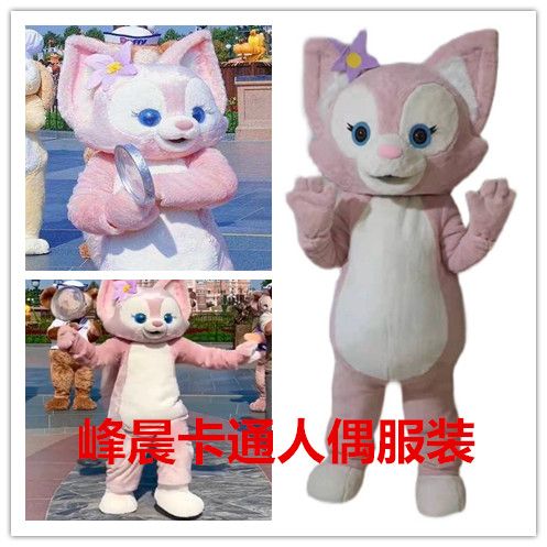 玲娜贝儿卡通人偶服装迪士尼粉色狐狸达菲熊人穿巡游玩偶服装