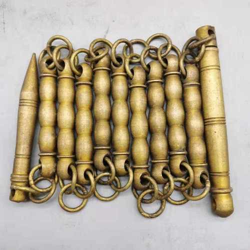 古玩仿古纯铜武术九节鞭纯铜 表演鞭训练鞭 做旧纯铜防身鞭实战鞭