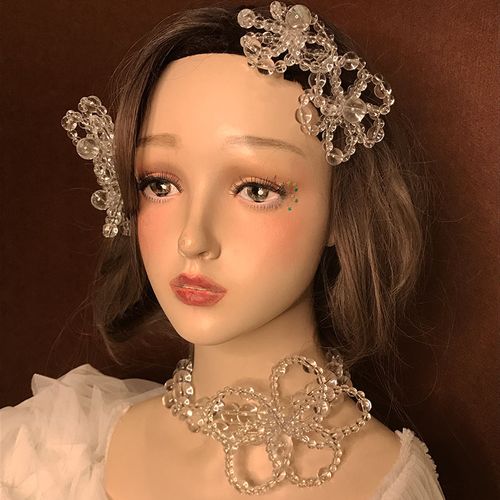 订制水滴泡泡头饰露珠项链个性造型复古发饰摄影susanfang同款