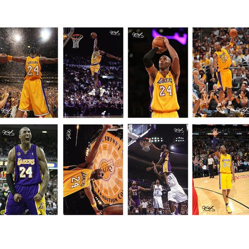 nba全单人海报球星库里科比詹姆斯艾弗森周边墙贴壁纸明信片 【科比】