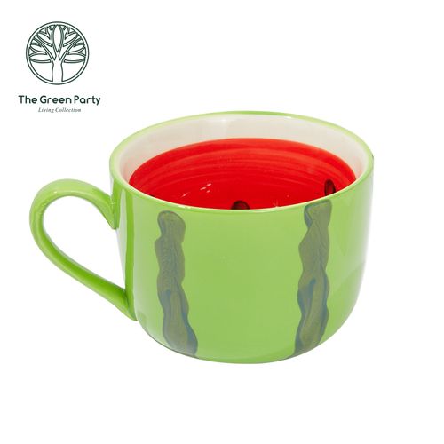 thegreenparty杯子 thegreenparty 创意陶瓷水杯西瓜杯可爱马克杯情侣