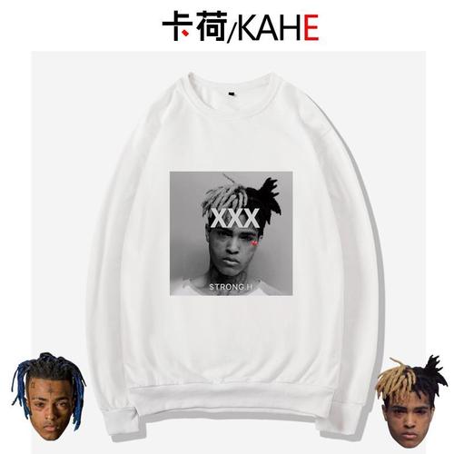 xxxtentacion头像中国有嘻哈布瑞吉bridge同款rap嘻哈圆领卫衣男