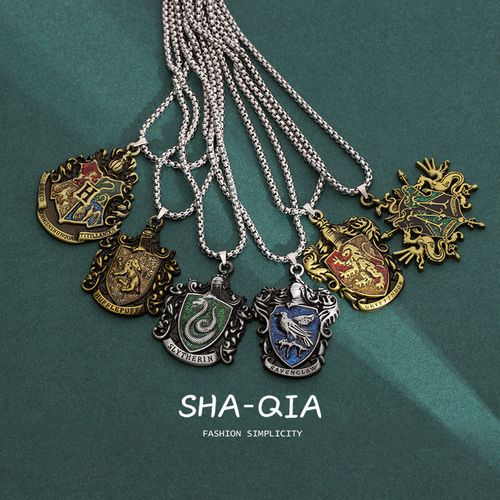 哈利波特项链空赫奇帕奇狮子学院周边拉文克劳斯莱特林吊坠 哈利波特