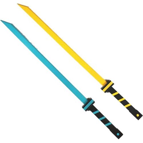 安迷修双刀冷热流cos服道具武器凹凸世界动漫现货不开刃装备黄色