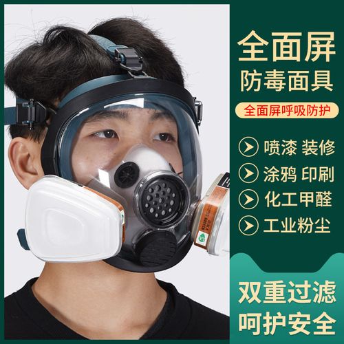 防毒面具全面罩化工防毒喷漆专用全脸防尘消防甲醛防护呼吸面罩