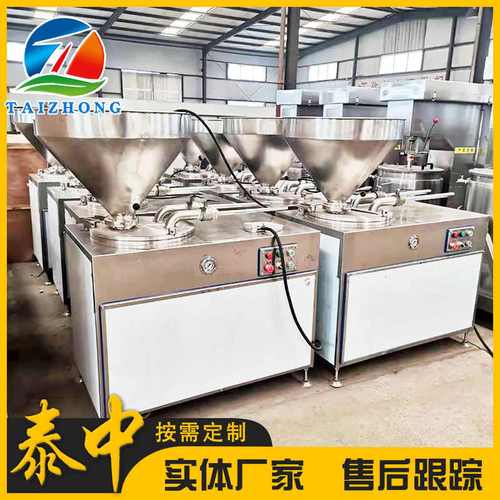 钢全自动c灌肠机 商用成套香肠加工设备 血肠粉肠双管灌肠机