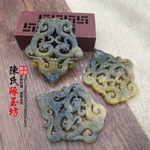 古玩玉器仿古龙凤双面镂空玉佩玉吊坠古风玉坠子古装拍摄腰佩玉器