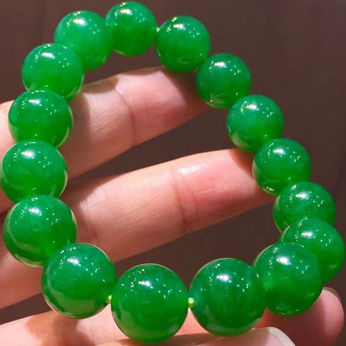 玉佳佳 缅甸天然翡翠手串女士珠宝首饰【付尾款】冰种飘花翡翠珠子