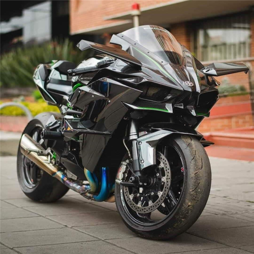 川崎h2重机车跑车公路赛地平线趴赛双缸水冷400cc小