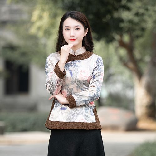 如意风旗袍上衣中式唐装复古茶服禅意文艺时尚传统服装民国风女装