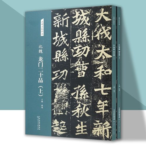北魏龙门二十品上下2册套装名碑名帖经典字帖书法临摹毛笔字帖8开放大