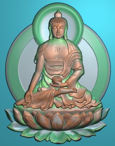 正坐佛大日如来精雕图jdp灰度图bmp浮雕图2021年淘0274