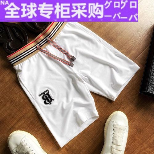 日本poi轻奢品质裤夏季薄款修身tb短裤男刺绣男士欧货大牌