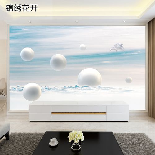 现代影视墙壁布装饰无缝墙纸客厅简欧电视背景墙壁画沙发背景墙布定制